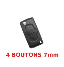 Télécommande coque de clé plip 4 boutons Citroen C8 Lame 7mm