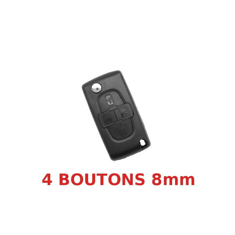 Remote control plip key case 4 buttons Citroen C8 Blade 8mm