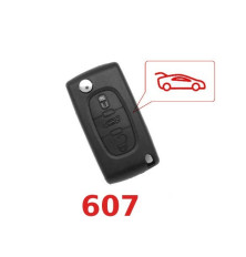 Télécommande coque de clé plip Peugeot 607