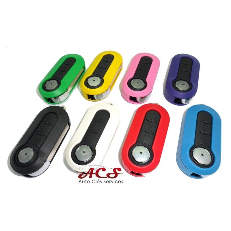 Télécommande coque de clé plip 3 boutons Fiat 500, Punto, Panda Télécommande coque de clé plip 3 boutons Fiat 500, Punto, Panda