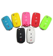 Blue protective case for VW, SEAT, SKODA 3-button remote control