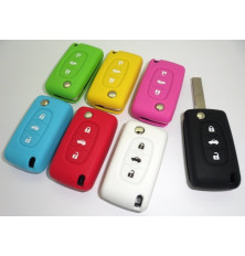 Silicone protective case for Peugeot plip remote control, Citroën 3 buttons