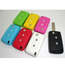 Étui housse de protection pour télécommande clé plip Peugeot 107, 207, 308, 3008, 5008 2 boutons