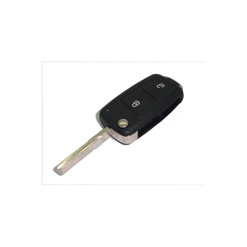 Télécommande coque de clé plip 2 boutons VW Volkswagen Golf VI, Jetta, Polo, Transporter, Tiguan, Touran
