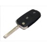Capa para chave remota de 2 botões compatível com VW Polo Touran Transporter T6 Caravelle