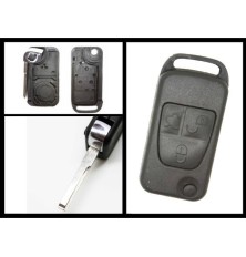 3-button remote key fob case for Mercedes A, C, E, and S classes