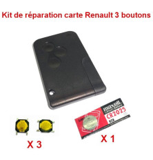 Carte 3 boutons Renault Megane, Scenic, Clio 