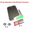 Kit de reparação Renault Laguna, Espace e Vel Satis: cartão-chave + bateria CR1620 + interruptor