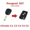 Folding Key Conversion Kit for Peugeot 107, 307, 407 and Citroen C1, C2, C3, C4, C5