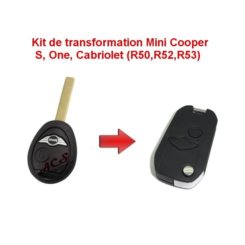 Kit de conversión de llave plegable para Mini Cooper S, One, Convertible (R50, R52, R53)