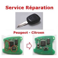 Key and remote control repair service for Citroën C1, C2, C3, Xsara Picasso, Berlingo, Peugeot 107, 206, 307, Partner, and 406