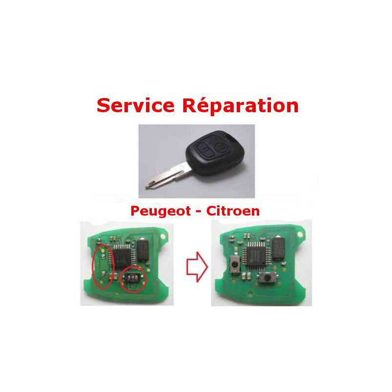 Service remote control key Citroën C1 C2 C3 Xsara Picasso, Berlingo Peugeot 107 206 307 Partner 406