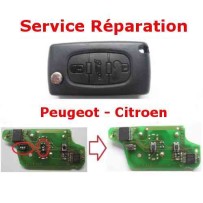 Serviço de reparação de chaves e comandos remotos para os modelos Citroën C1, C2, C3, C4, C5, C8, Berlingo, Peugeot 207, 307, 30