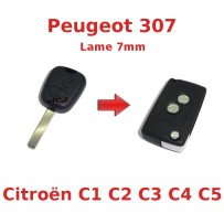Folding Key Conversion Kit for Peugeot 107, 307, 407, Citroen C1, C2, C3, C4, C5