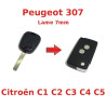 Kit de transformation de Clé Pliable Peugeot 107, Citroen C1, C2, C3
