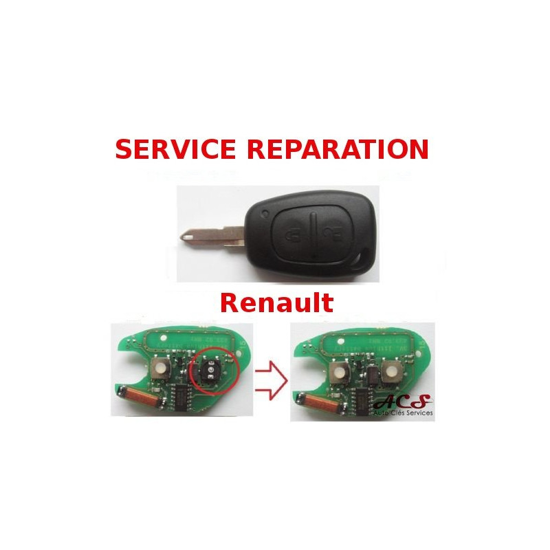 Llave de control remoto de reparación de servicio Renault Tráfico, Kangoo, Maestro, Opel Vivaro, Nissan primastar