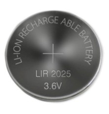 Pack of 2 LIR2025 rechargeable lithium 3.6V batteries for BMW key remote