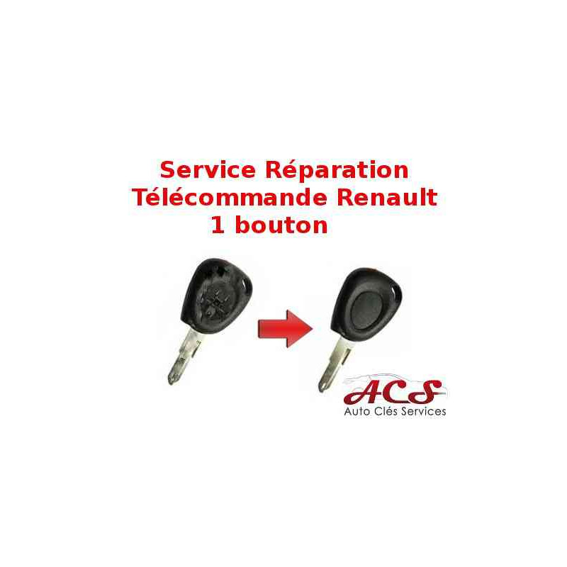 Batterie Touche durgence Blanc Bouton Kit de réparation Renault clé Kit Voiture Smartkey logement de Remplacement de la télécommande avec 2 Boutons pour Renault Laguna Espace 2 4 
