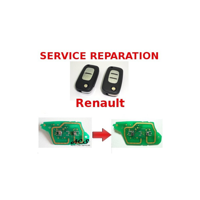 Service réparation télécommande clé Renault Clio 3, Trafic, Kangoo 3,  Master, Modus