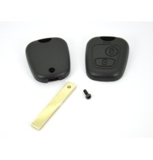 Remote key fob case for Peugeot 107, 207, 307, 2 buttons HU83