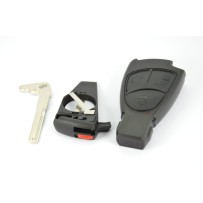 Télécommande boitier de clé 3/2 boutons Mercedes classe A, B, C, E, G, S, ML + lame + porte pile