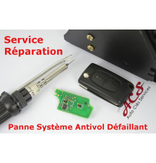 Service repair Failed theft control system Citroën C3 C4 C5 C8 Berlingo Peugeot 207 307 308 407 807