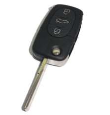 3 button flip key shell case compatible with VW Golf Jetta Passat Bora Polo Touareg New Beetle