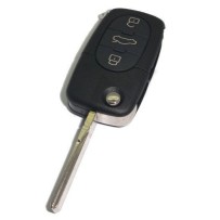 Carcasa para llave plegable de 3 botones compatible con VW Golf Jetta Passat Bora Polo Touareg New Beetle