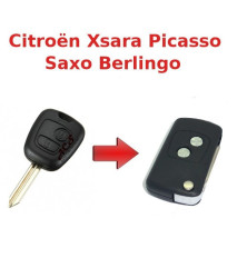 Transformable Key Kit Citroën Xsara Picasso, Saxo, Berlingo, Peugeot Partner, Plip 2 buttons