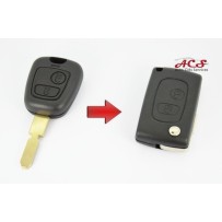 Kit de transformation de clé pliable Peugeot 406 2 boutons
