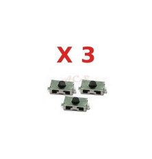 Lot de 3 boutons poussoirs switch pour Peugeot, Citroen, BMW, Opel, Alfa Romeo, Fiat, Mini Cooper, Nissan, Saab