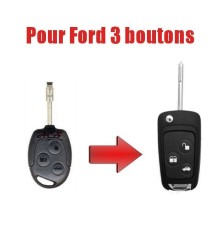 Kit de transformação Chave dobrável FORD FIESTA, FOCUS, KA, WORLD, FUSION controle remoto plip 