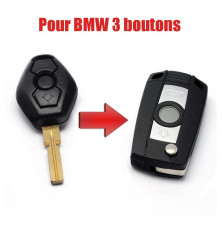 BMW 3 Button Folding Key Transformation Kit E38, E39, E46, M5, M3, X3, X5, Z4, 3/5/7 Series, Remote Control Plip