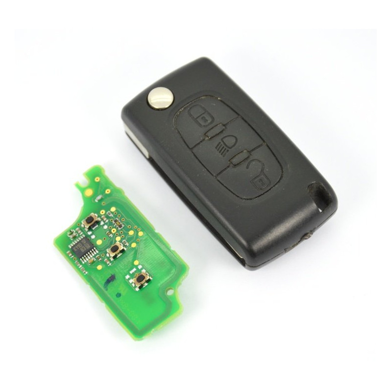 Electronic remote control transmitter peugeot citroen 3 buttons 216766523C 21676652-3-C 31300226-8XO