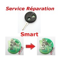 Serviço de reparação chave controle remoto 2/3 botões Smart Fortwo 450, Forfour, Roadster
