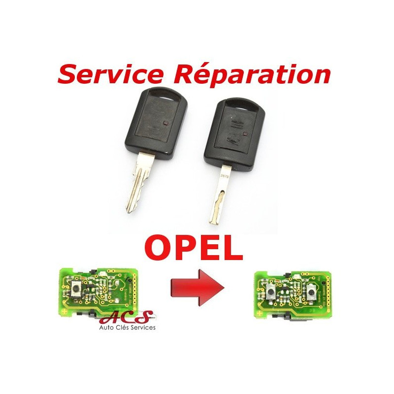 Service réparation télécommande clé Opel 2 boutons Corsa, Combo, Agila, Meriva, Vectra, Tigra