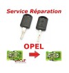 Opel key remote control repair service 2 buttons Corsa, Combo, Agila, Meriva, Vectra, Tigra