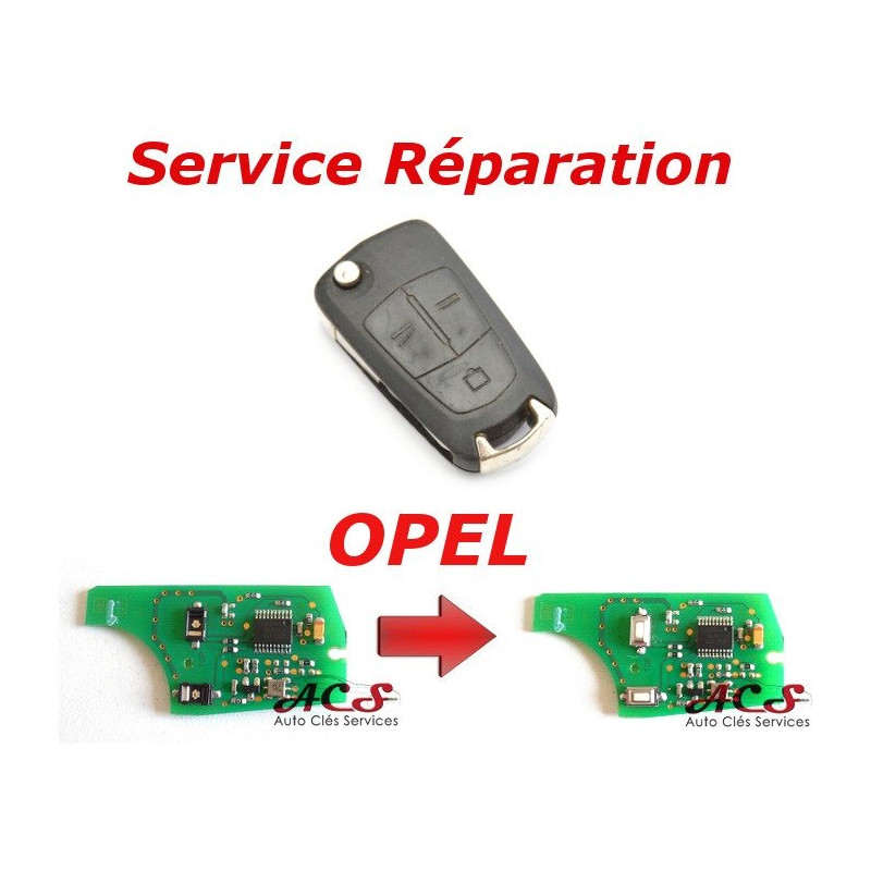 Service réparation télécommande clé Opel 2/3 boutons Vectra, Astra, Zafira, Corsa, Signum, Meriva