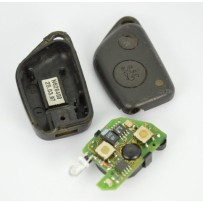 Controle remoto eletrônico infravermelho vermelho peugeot citroen 2 botões 5439-01