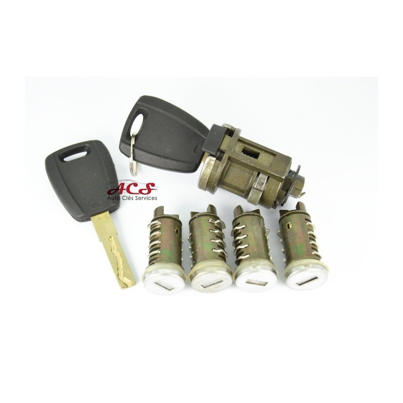 Kit barrel door lock, neiman + 2 keys Fiat Punto, Bravo, Doblo, Stilo, Brava, Panda