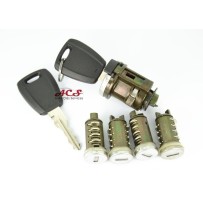 Kit barillet serrure de porte, neiman + 2 clés Fiat Punto, Bravo, Doblo, Stilo, Brava, Panda