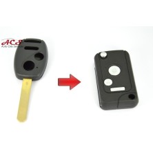 2-button folding key conversion kit for Honda Accord, Civic, CRV, HRV, Jazz + PANIC