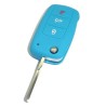 Blue protective case for VW SEAT SKODA 3-button key fob