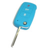 Étui housse de protection Bleu pour télécommande plip VW SEAT SKODA 3 boutons