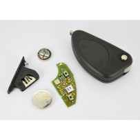 Controle remoto chave Alfa Romeo 147, 156, 166, GT 2 botões sem LED