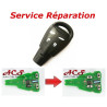 Service réparation télécommande clé 4 boutons SAAB 93, 95, 9.3, 9.5