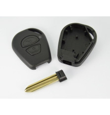 EllYECU-Coque de clé de voiture télécommandée pliable, 2 boutons