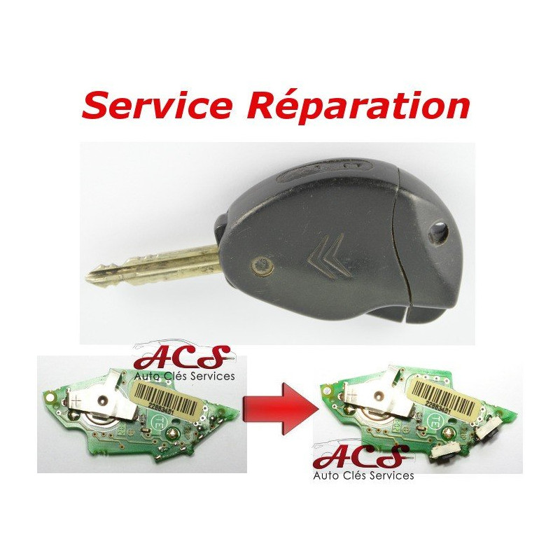 Service réparation télécommande clé Citroën Xsara, Xantia, Evasion, Jumpy Peugeot 806, Expert