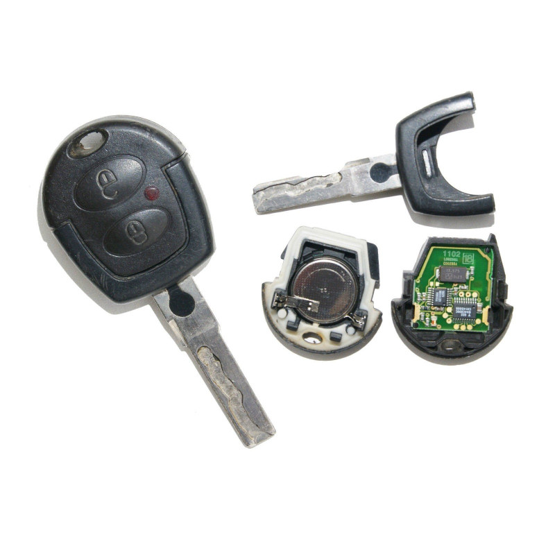 Controle remoto transmissor de 2 botões VW Golf, Polo, Lupo, Sharan, Bora, Passat