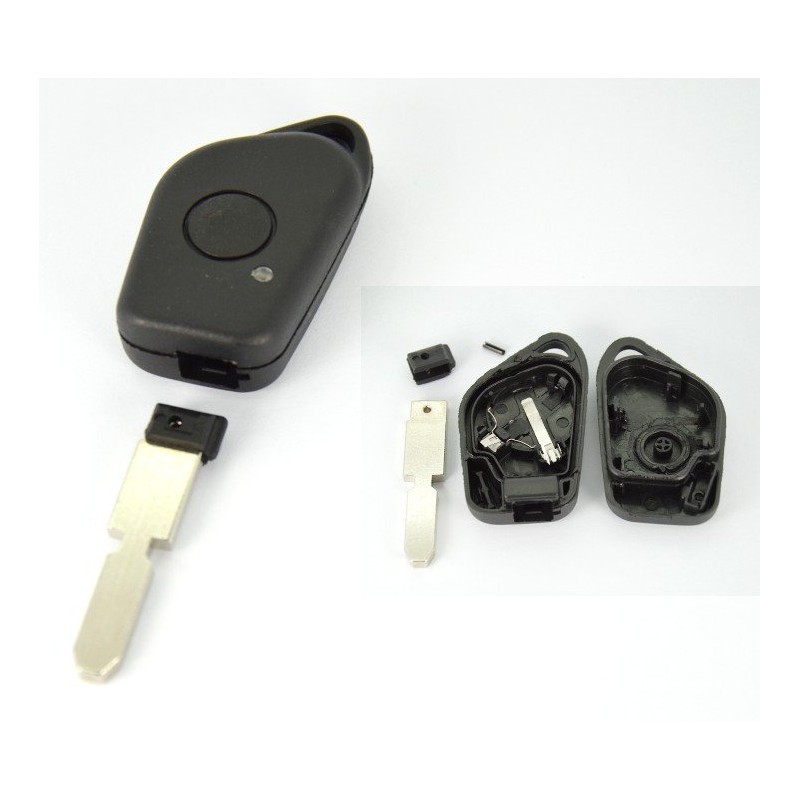 Télécommande coque de clé 1 bouton Peugeot 406 HF a clipser